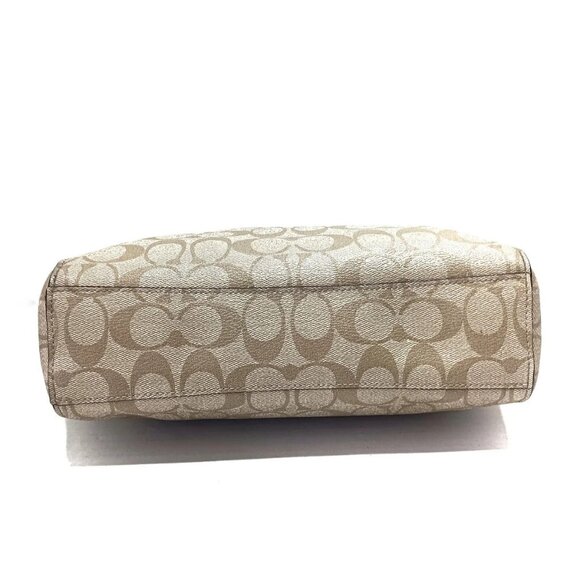 Auth COACH Prairie Satchel Polished Pebbled Leather 79998 Beige Light Pink PVC - Picture 11 of 12